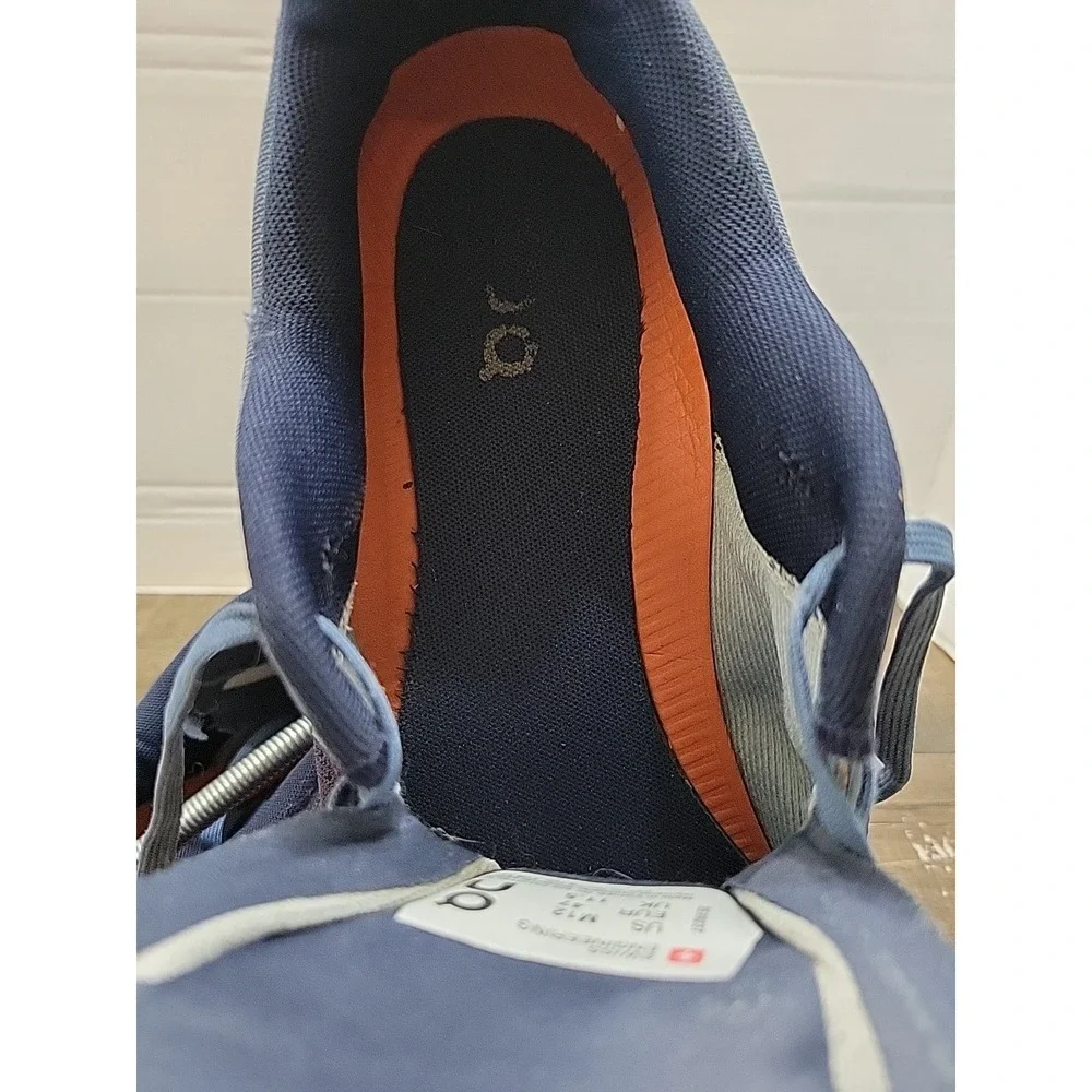 On Cloud Flow Shoes Mens 12 Blue Orange Running Gorpcore Sneaker 35.99237